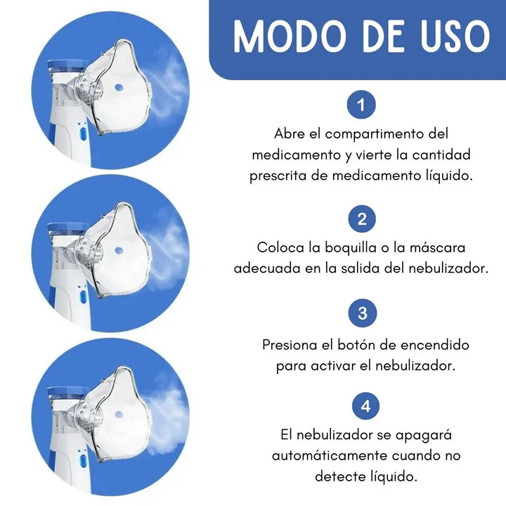NEBULIZADOR PORTÁTIL™-  TU COMPAÑERO DE SALUD RESPIRATORIA