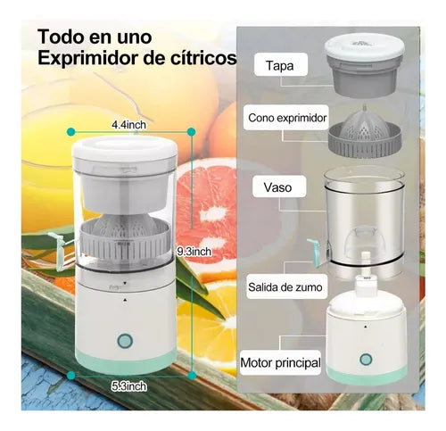 Exprimidor Eléctrico Portátil USB 360™ - Jugos Frescos Sin Cables