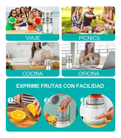 Exprimidor Eléctrico Portátil USB 360™ - Jugos Frescos Sin Cables